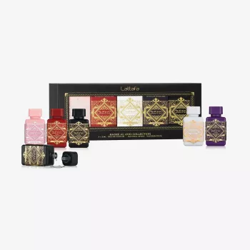 Lattafa Badee Al Oud Collection Sublime EDP Spray 5 ml + Nobile Blush EDP Spray 5 ml + Honor & Glory EDP Spray 5 ml + Oud For Glory EDP Spray 5 ml + Amethyste EDP Spray 5 ml