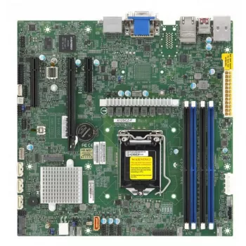 Supermicro X12SCZ-QF Micro ATX moderkort, Intel C252, LGA 1200, DDR4, dual Gigabit LAN, IPMI