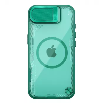 Nillkin Iceblade Prop Magnetic Case med kameraskydd och stöd för iPhone 16e / 17e - grön