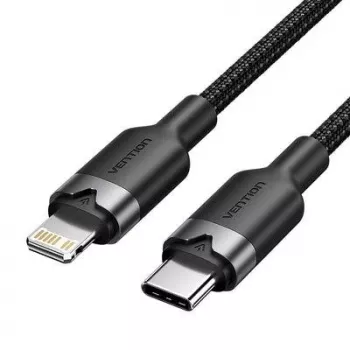 VENTION LALBH USB-C till Lightning-kabel 2m svart MFi-certifierad snabbladdning