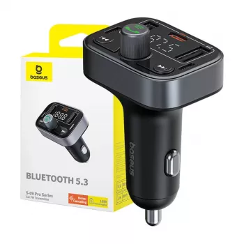 Baseus S-09 Pro Bluetooth FM-sändare (svart)