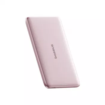 Baseus PicoGo AM41 powerbank 5000mAh 20W ultra-slim MagSafe-kompatibel med Baseus Simple USB-C-kabel 60W 30cm – rosa