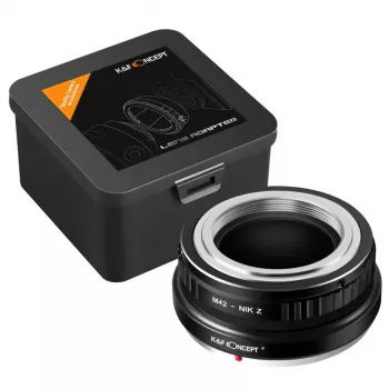 K&F Concept M42 till Nikon Z-mount objektivadapter för Nikon Z5 Z6 Z7 Z50 Zfc Z9 Z8 Z30, svart