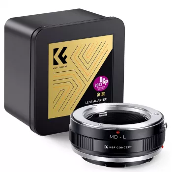 K&F adapter Minolta MD/MC objektiv till Leica L-mount kamera – svart