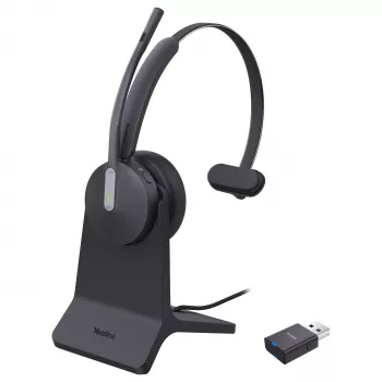 Yealink WH64 Hybrid Mono DECT/Bluetooth-headset med laddstation