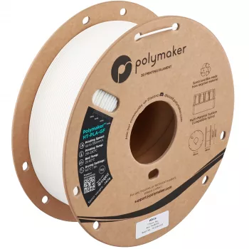 Polymaker HT-PLA-GF 3D-skrivarfilament, 1,75 mm, 1 kg, vit