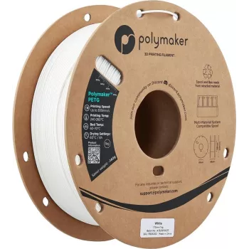 Polymaker PETG 3D-skrivarfilament, 1,75 mm, 1 kg, vit