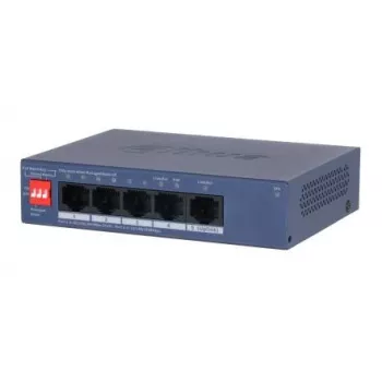DAHUA CS4005-4GT-36 Managed L2 Gigabit Ethernet-switch med 4-port PoE+ 36W, skrivbords-/väggmontering
