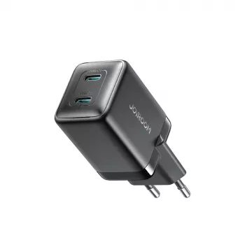 Joyroom JR-TCG17 45W 2x USB-C GaN-nätladdare EU-kontakt svart