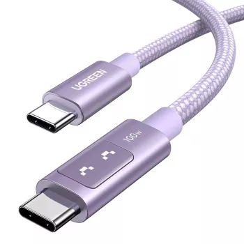 UGREEN Uno L509 USB-C till USB-C-kabel, 100W, 2 m, lila
