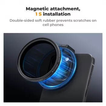 K&F Concept magnetiskt filterclip för smartphones 67 mm svart KF01.2675