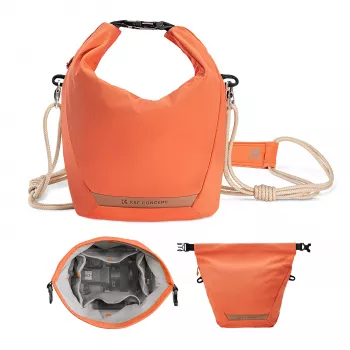 K&F Concept Crossbody Sling Bag 5L orange för kamera och smartphone