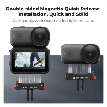 Magnetisk snabbkopplingshållare med magnet för DJI Osmo Action 6 / Nano / GoPro montage KF12.0030