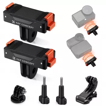 KF 2-pack magnetisk snabbväxlingshållare för DJI Osmo Action 6 / Nano, GoPro och 1/4 inch (KF12.0029)