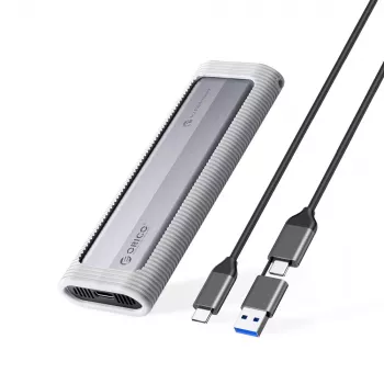 ORICO AXM2S-G2-V1 M.2 NVMe/NGFF USB-C/USB-A till USB-C-kabinett – grå