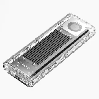 ORICO TCM2-G20 M.2 NVMe USB-C 3.2 20Gb/s-kabinett – silver/transparent