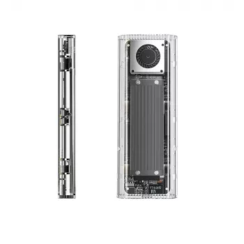 ORICO TCM2-G20 M.2 NVMe USB-C 3.2 20Gb/s-kabinett – silver/transparent
