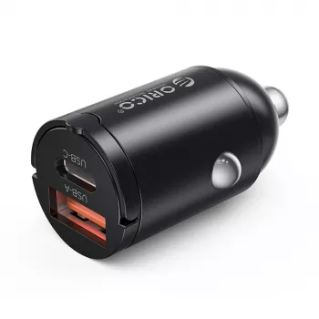 ORICO MiniRing 30W USB-A + USB-C biladdare - svart