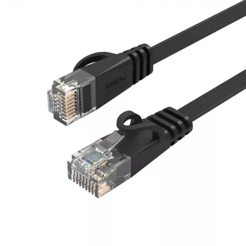 ORICO PUG-C7B CAT7 Ethernet-kabel 10Gbps RJ45 flat LAN-internetkabel 15 m – svart