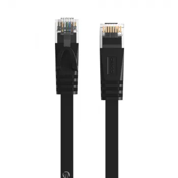 ORICO PUG-C7B CAT7 Ethernet-kabel 20 m flat svart 10Gbps RJ45 LAN-nätverkspatchkabel