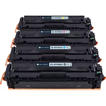 G&G Select XL toner ersättning för HP 201X / Canon 045H 4-pack (svart, cyan, magenta, gul)