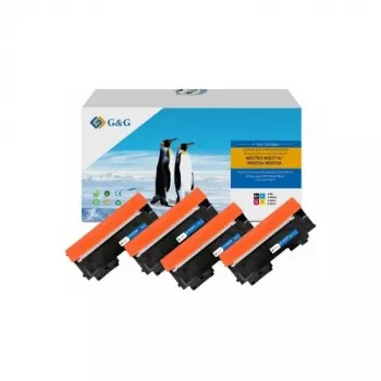 G&G toner 4-pack kompatibel med HP 117A svart/cyan/magenta/gul (21450)