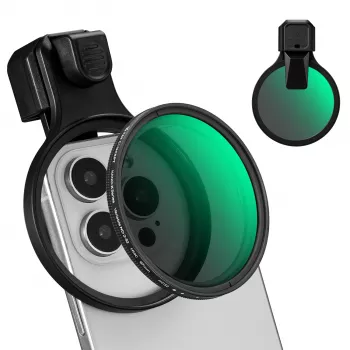 K&F Concept KF15.0026 variabelt ND-filter ND2-ND32 67 mm clip-on för smartphone