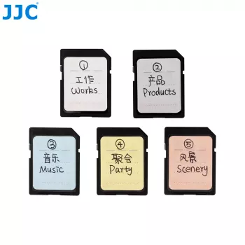 JJC 120x etiketter klistermärken för SD MicroSD CF XQD