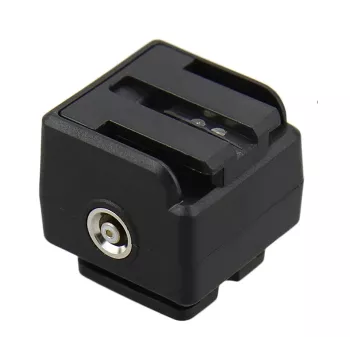 JJC blixtskoadapter Sony Alpha till standard ISO 518 med PC-Sync-anslutning
