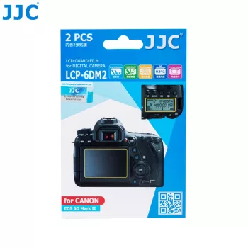 JJC 2x LCD-skärmskydd + topp-LCD-skydd för Canon 6D Mark II