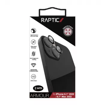 Raptic X-Doria Armour Camera Glass kameralinsskydd av härdat glas för Apple iPhone 14 / 14 Plus