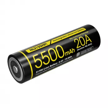 Nitecore 21700 Li-jonbatteri 5500mAh 20A 3,6V Button Top