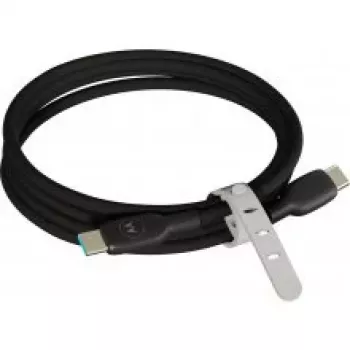 Motorola silikon USB-C till USB-C-kabel 2m 100W 5A svart