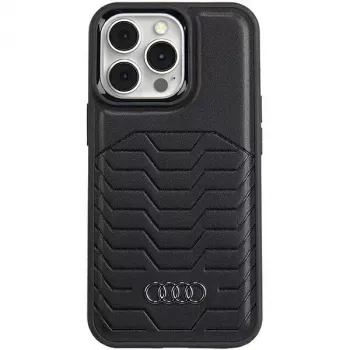 Audi konstläder MagSafe hårt skal för iPhone 13 Pro Max 6,7 svart