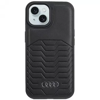 Audi konstläder MagSafe hårt skal för iPhone 15 Plus / 14 Plus 6,7
