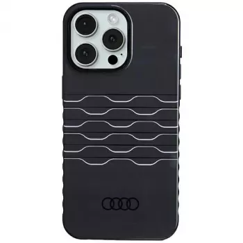 Audi IML MagSafe-skal för iPhone 15 Pro Max 6,7 inch svart hårt skal