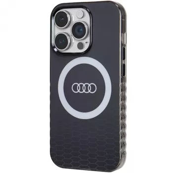 Audi IML Big Logo MagSafe-skal för iPhone 14 Pro 6,1 inch svart hårt skal