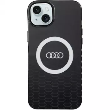 Audi IML Big Logo MagSafe-skal för iPhone 15 Plus / 14 Plus 6,7 inch svart hårt skal