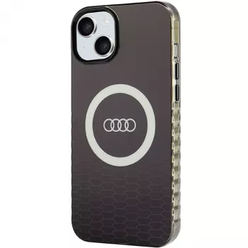 Audi IML Big Logo MagSafe-skal för iPhone 15 Plus / 14 Plus 6,7 inch svart hårt skal