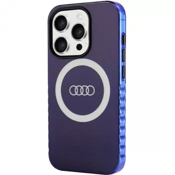 Audi IML Big Logo MagSafe-skal för iPhone 15 Pro 6,1 marinblå hårt skal
