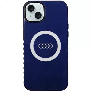 Audi IML Big Logo MagSafe-skal för iPhone 15 Plus / 14 Plus 6,7 marinblå hårt skal