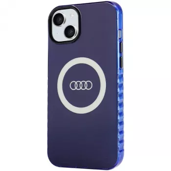 Audi IML Big Logo MagSafe-skal för iPhone 15 Plus / 14 Plus 6,7 marinblå hårt skal
