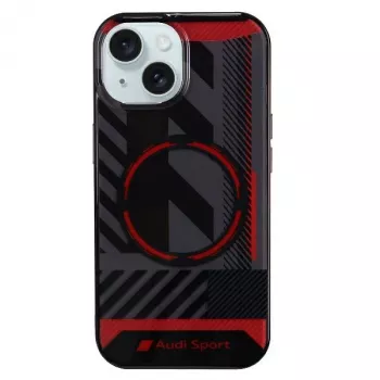 Audi IML Sport MagSafe-skal för iPhone 15 Plus / 14 Plus 6,7 inch svart hårt skal