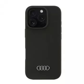 Audi silikonhölje för Apple iPhone 16 Pro 6,3 inch svart hård baksida AU-LSRIP16P-Q3/D1-BK