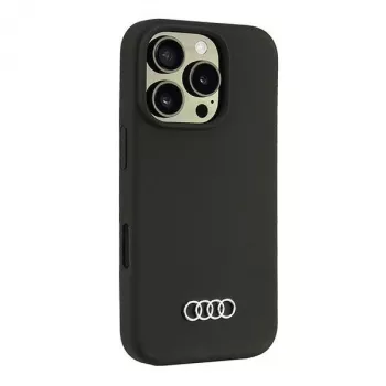 Audi silikonhölje för Apple iPhone 16 Pro 6,3 inch svart hård baksida AU-LSRIP16P-Q3/D1-BK