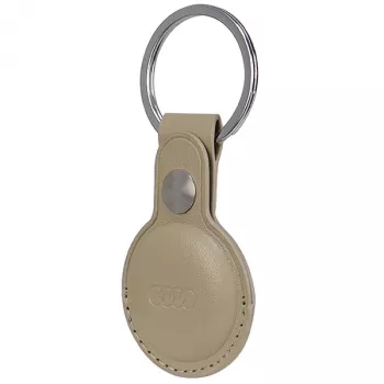 Audi AirTag-hölje i syntetläder beige AU-ATKR-Q3/D1-BG