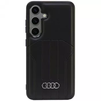 Audi konstläder MagSafe hårt skal för Samsung Galaxy S24, svart