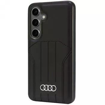Audi konstläder MagSafe hårt skal för Samsung Galaxy S24, svart