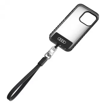 Audi Universellt telefonband 28 cm 10 mm läder svart AU-HSLSL-GT/D1-BK