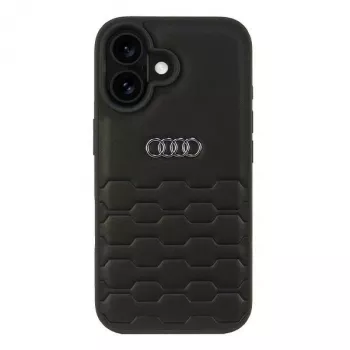 Audi Konstläder hårdslal för iPhone 16 6,1 inch - svart